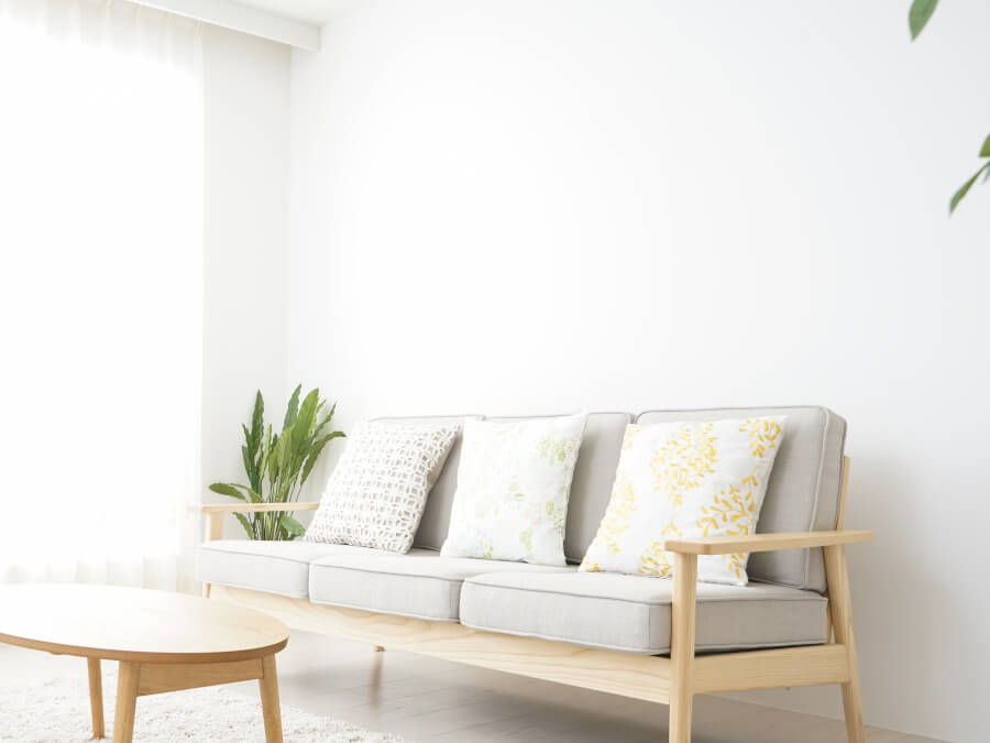 白を基調とした部屋